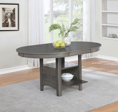 Simmons Oval 60-inch Extension Leaf Dining Table Medium GreyMedium Grey
