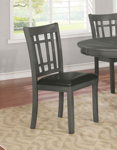 Simmons Wood Dining Side Chair Medium Grey (Set of 2)Medium Grey