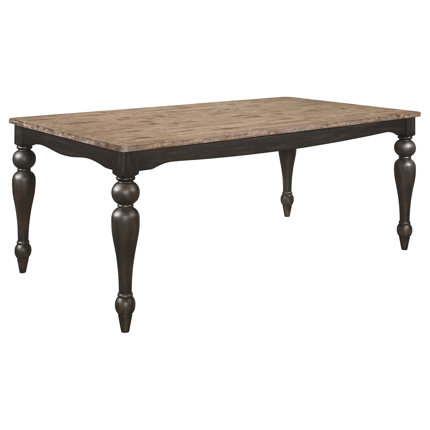 leaton rectangular 79-inch dining table brown brushed