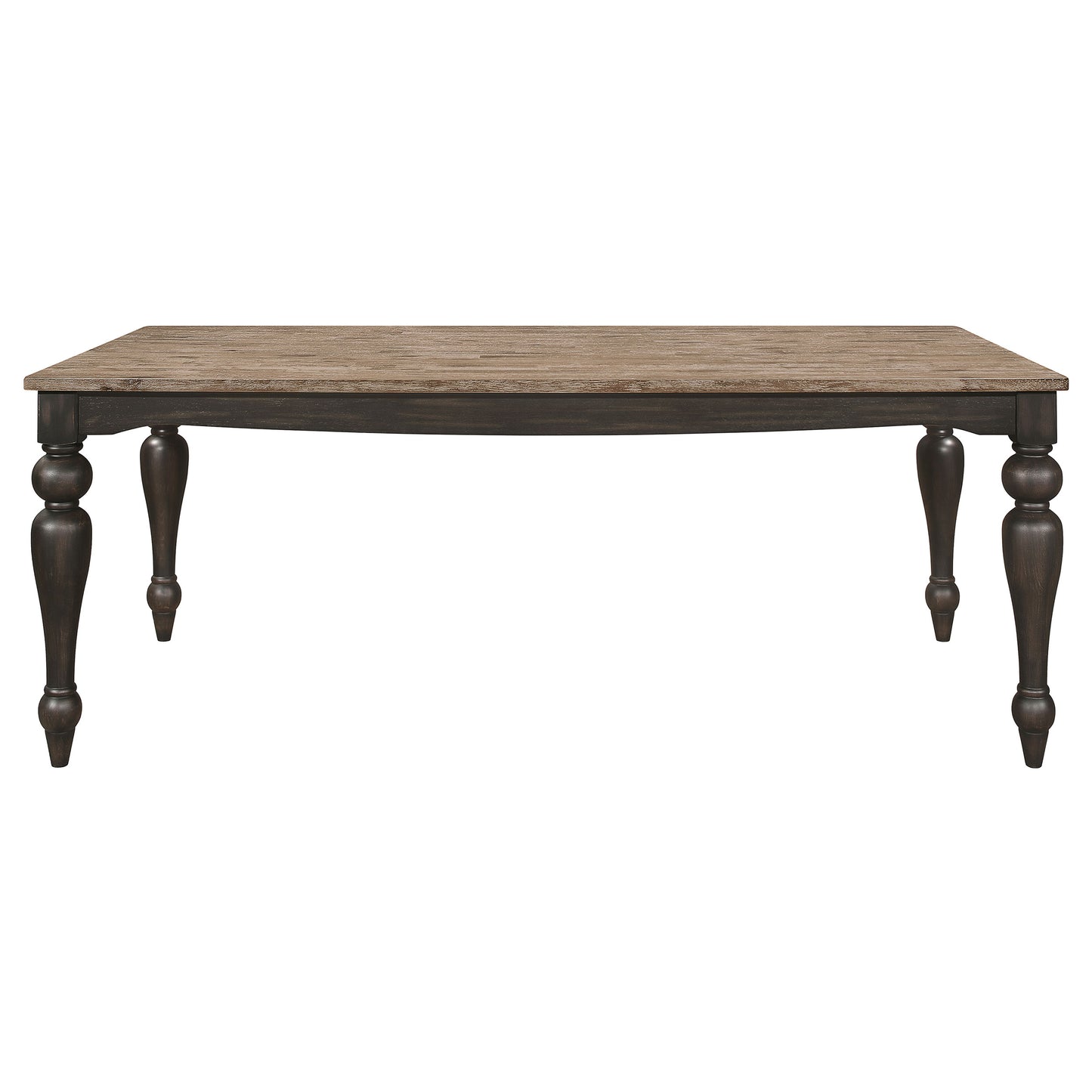 leaton rectangular 79-inch dining table brown brushed