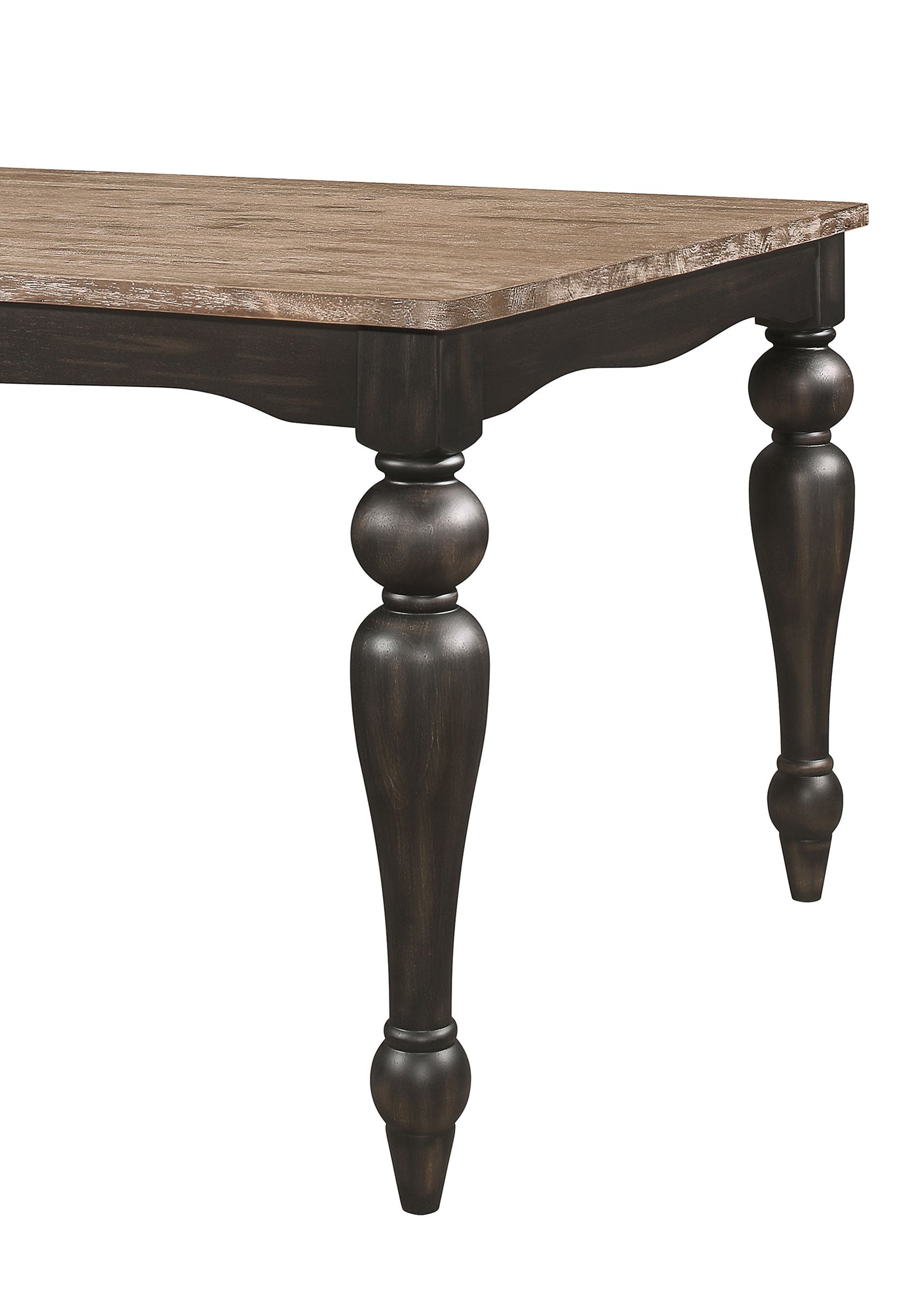 leaton rectangular 79-inch dining table brown brushed