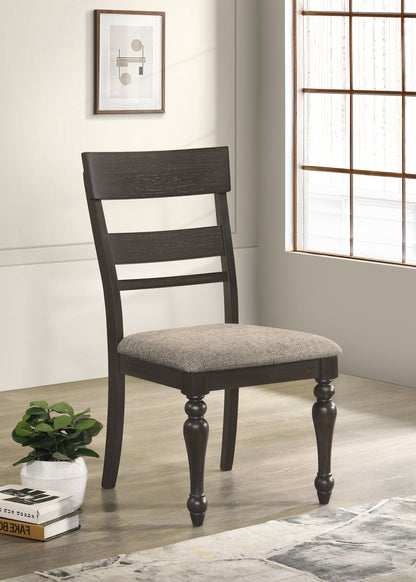 Leaton Wood Dining Side Chair Charcoal (Set of 2)