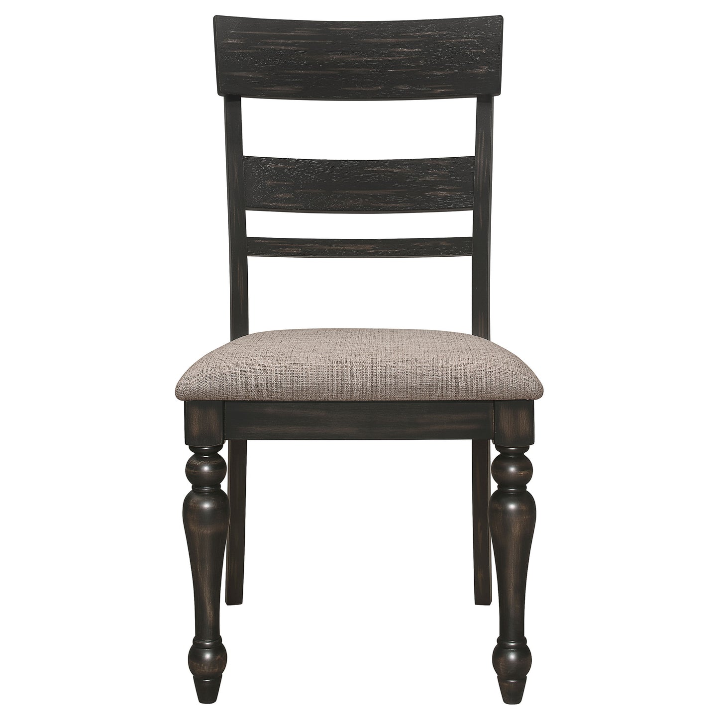 leaton wood dining side chair charcoal (set of 2)