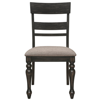 Leaton Wood Dining Side Chair Charcoal (Set of 2)