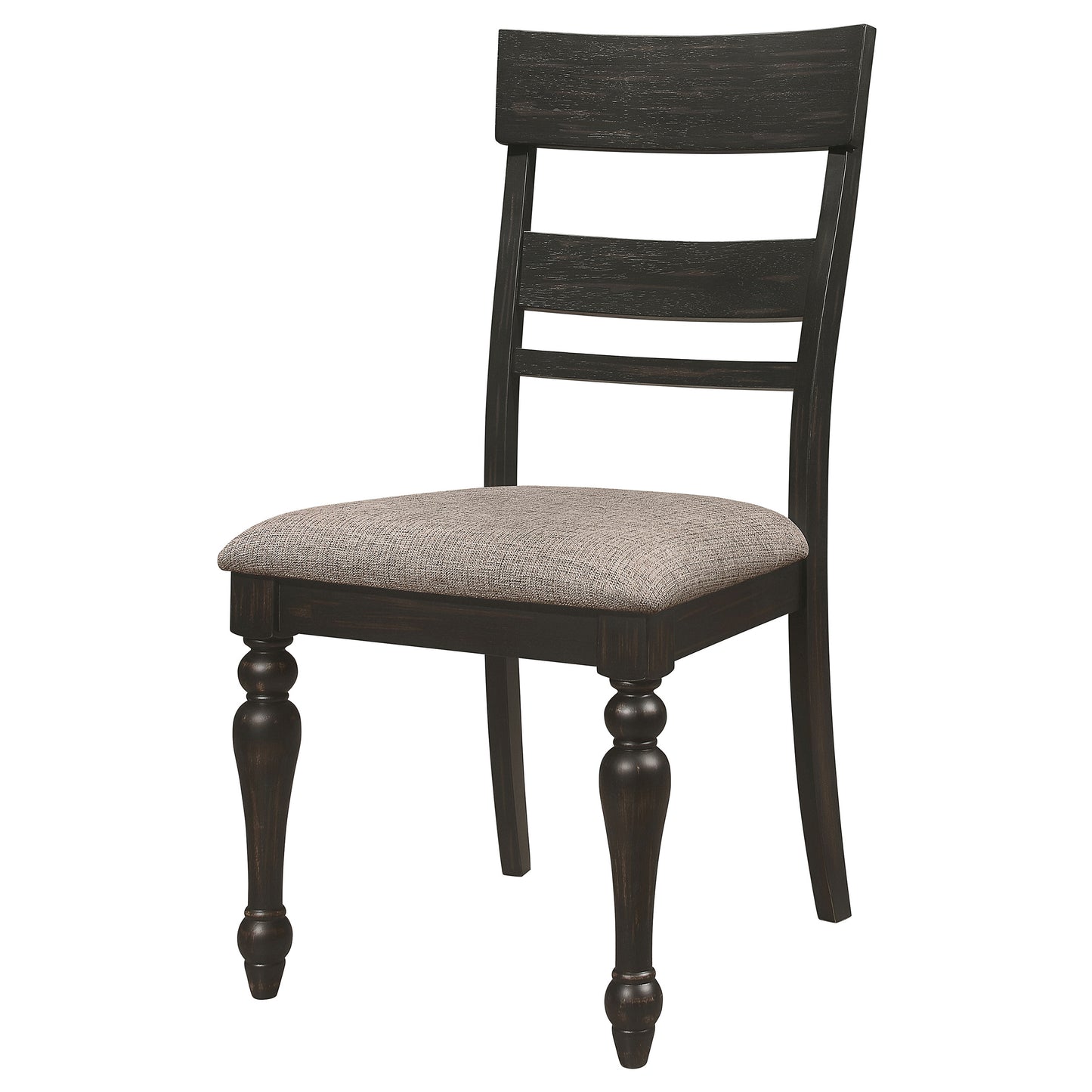 leaton wood dining side chair charcoal (set of 2)