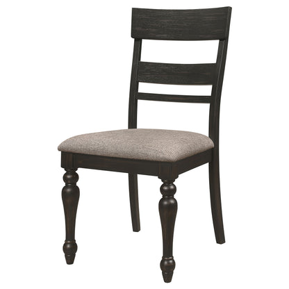 Leaton Wood Dining Side Chair Charcoal (Set of 2)