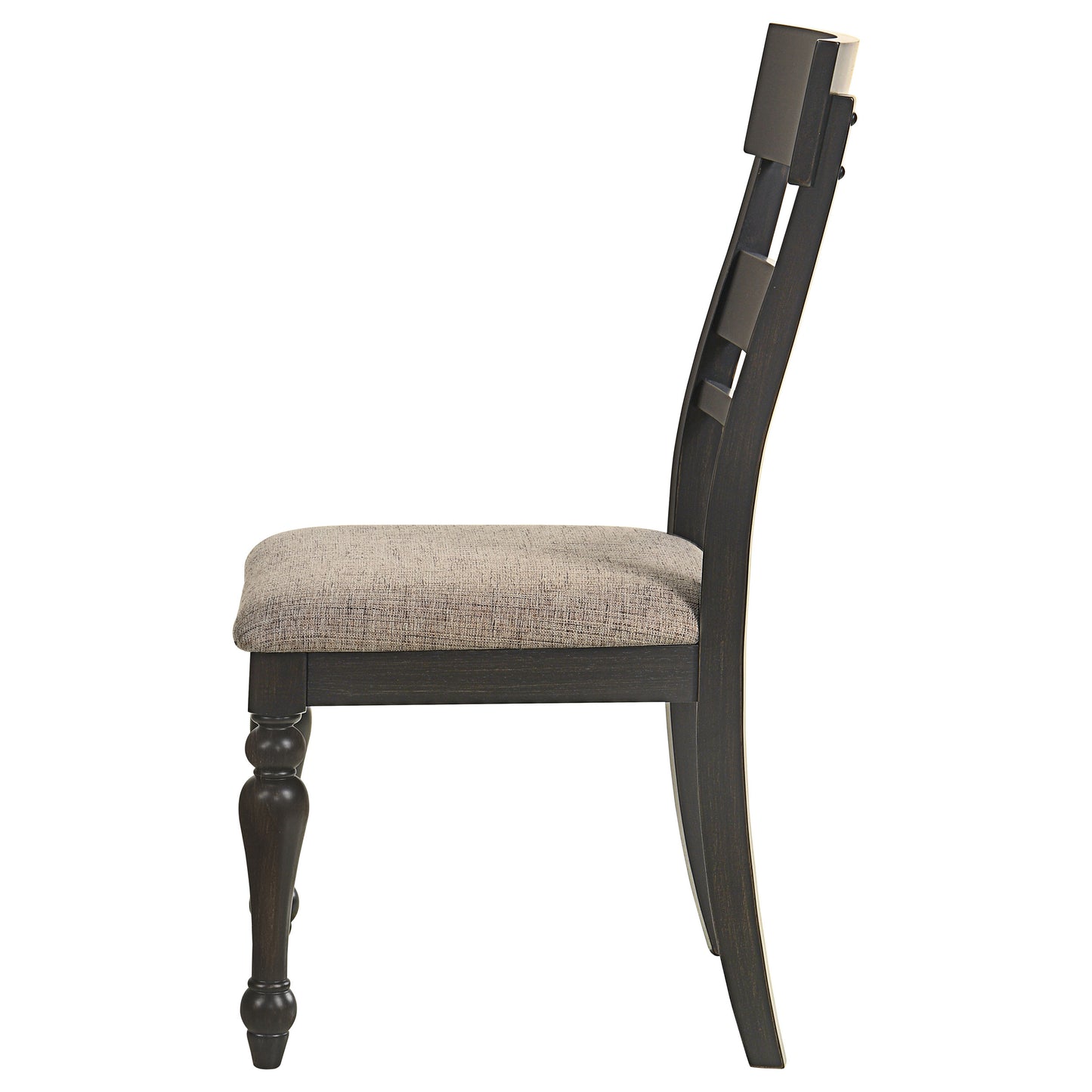 leaton wood dining side chair charcoal (set of 2)