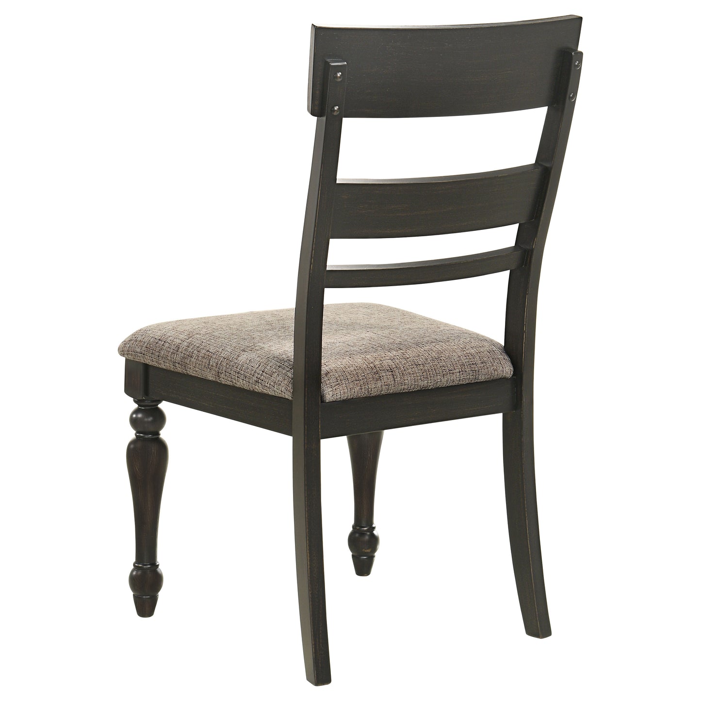 leaton wood dining side chair charcoal (set of 2)