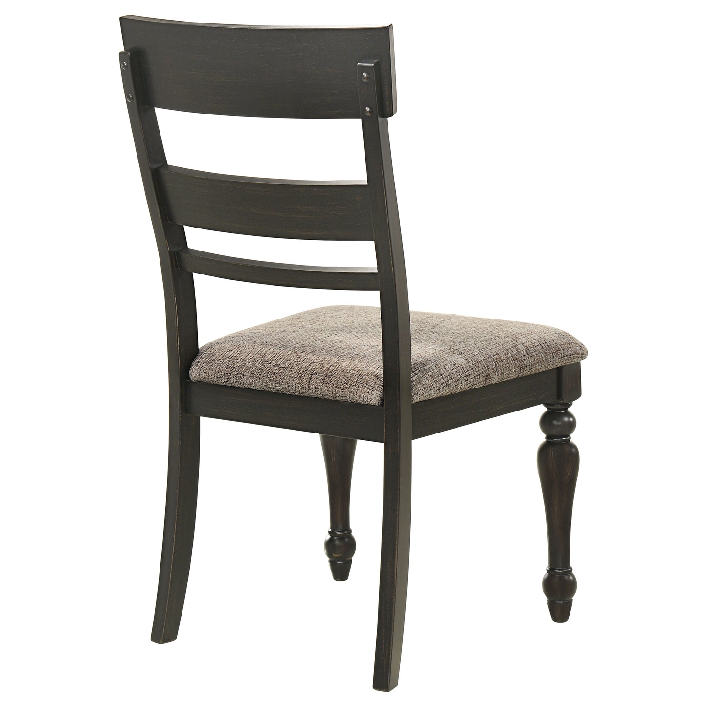 leaton wood dining side chair charcoal (set of 2)