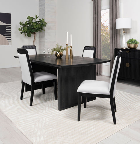 Harvey 5-piece Extension Leaf Dining Table Set BlackBlack