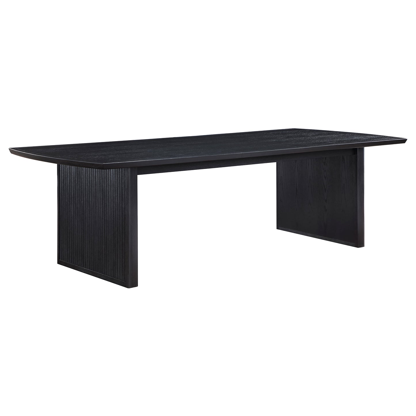 thatcher 100-inch extension leaf dining table black