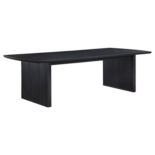 Thatcher 100-inch Extension Leaf Dining Table Black