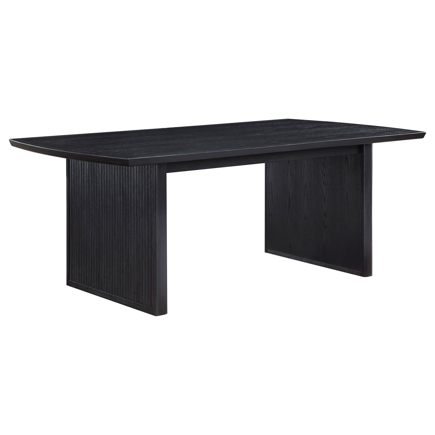 thatcher 100-inch extension leaf dining table black