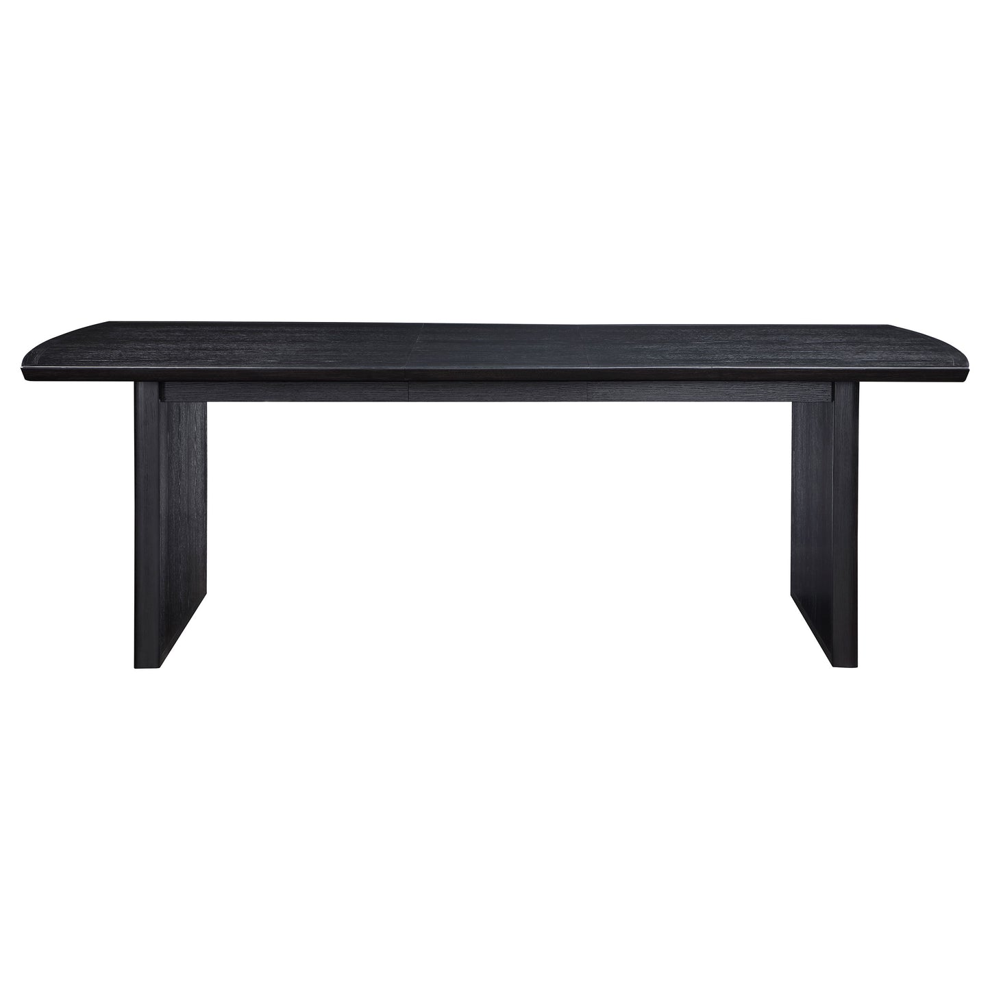 thatcher 100-inch extension leaf dining table black