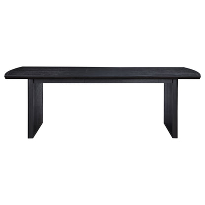 Thatcher 100-inch Extension Leaf Dining Table Black