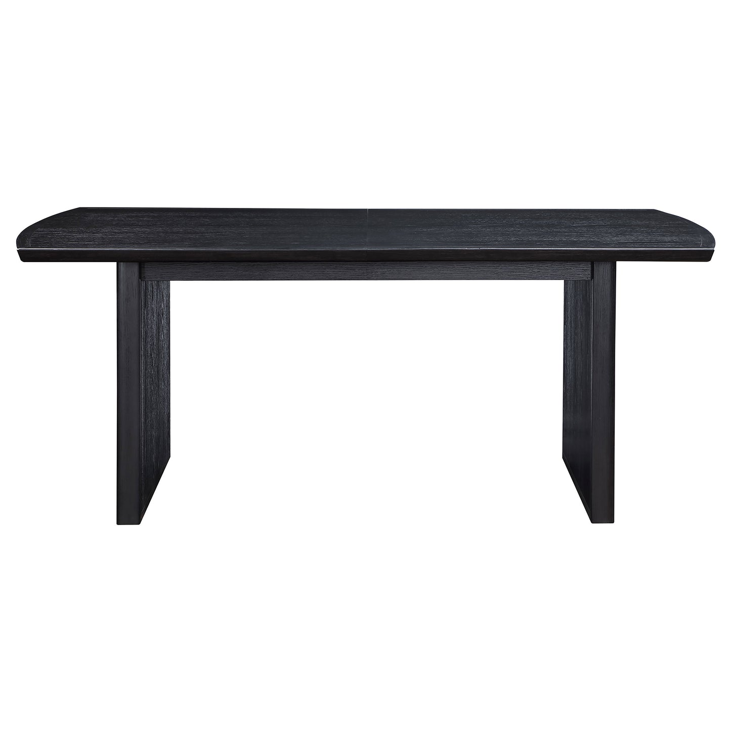 thatcher 100-inch extension leaf dining table black