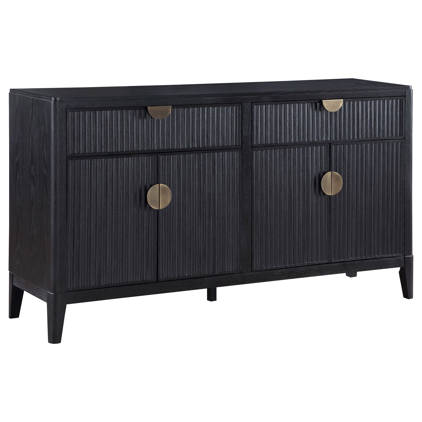 thatcher 4-door sideboard buffet storage cabinet black