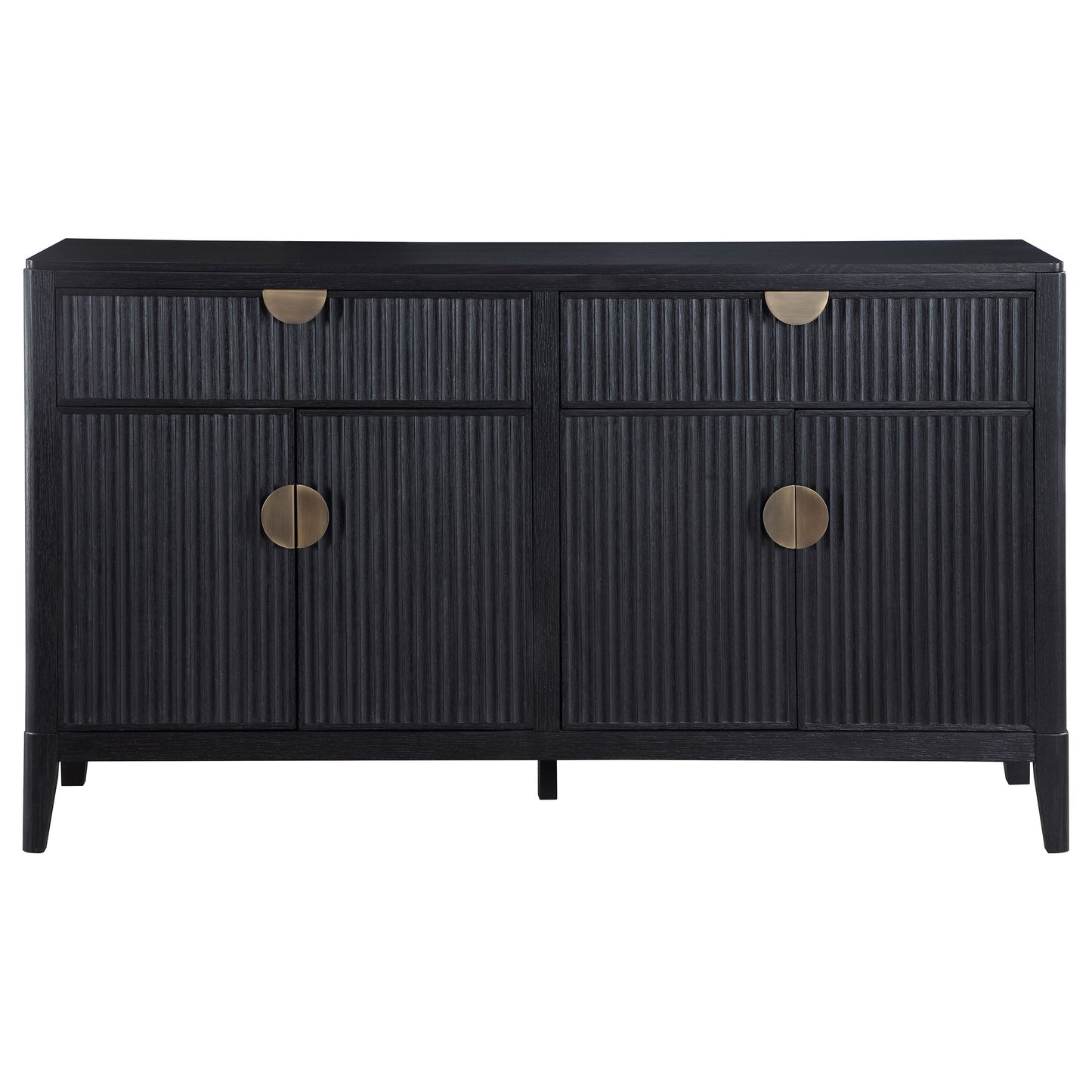 thatcher 4-door sideboard buffet storage cabinet black