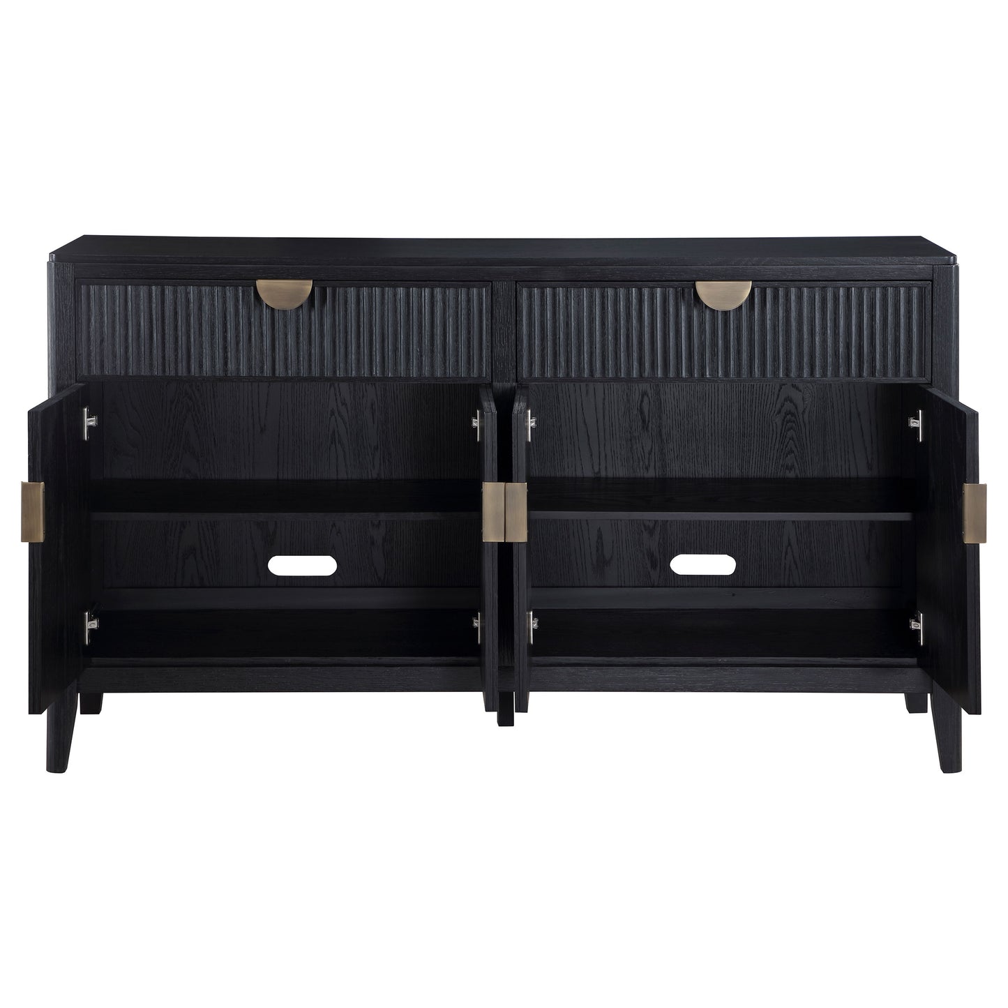 thatcher 4-door sideboard buffet storage cabinet black