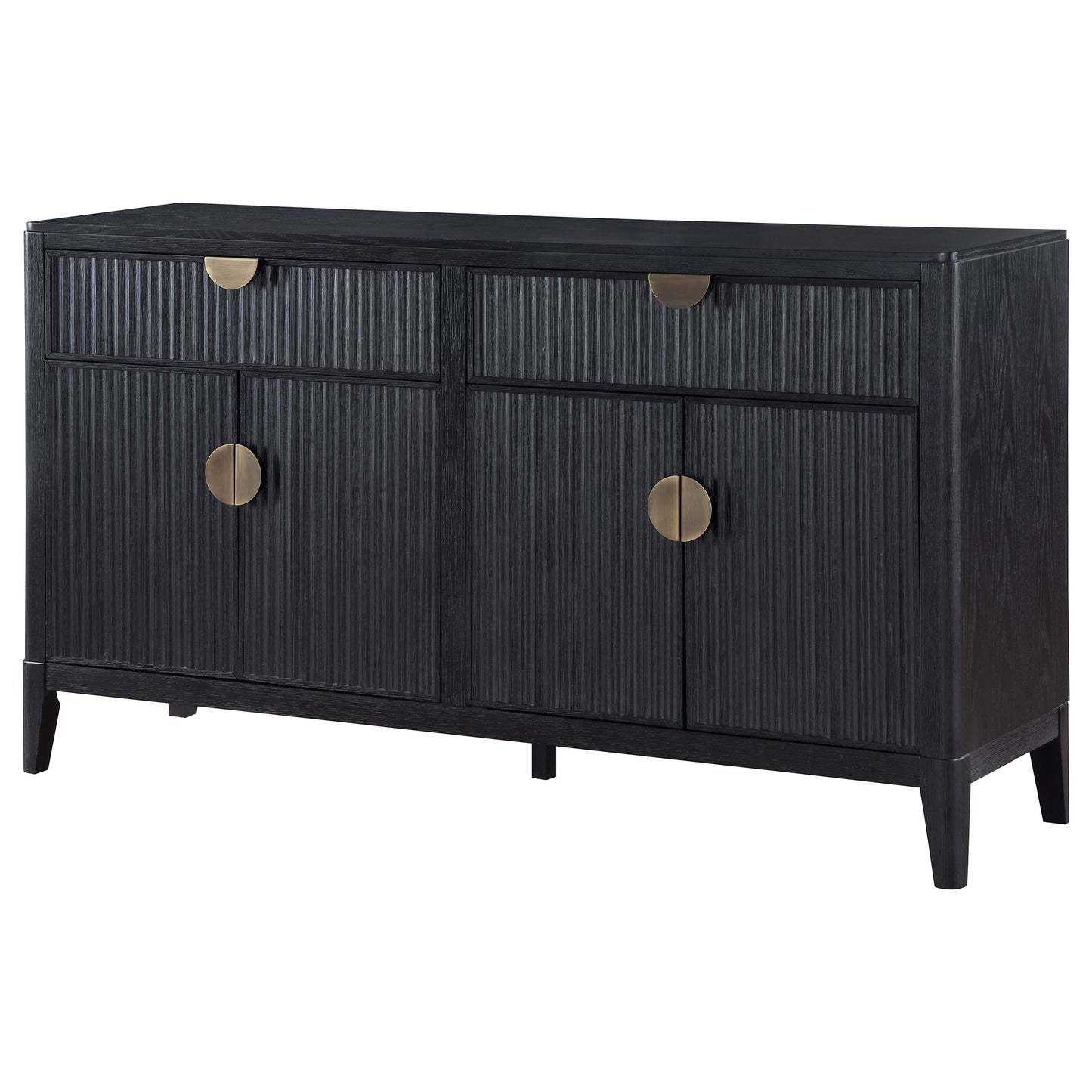 thatcher 4-door sideboard buffet storage cabinet black