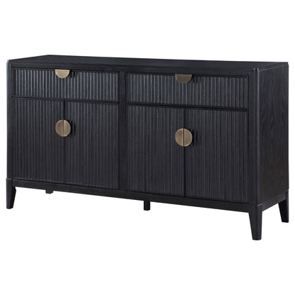 Thatcher 4-door Sideboard Buffet Storage Cabinet Black