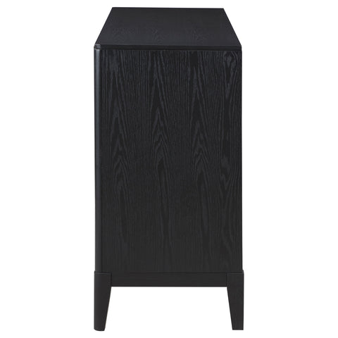 Harvey 4-door Sideboard Buffet Storage Cabinet BlackBlack