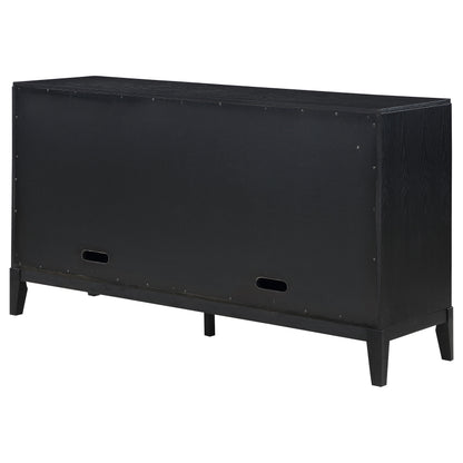 Thatcher 4-door Sideboard Buffet Storage Cabinet Black