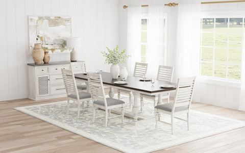 Sommer 7-piece Extension Leaf Dining Set Vintage WhiteVintage White