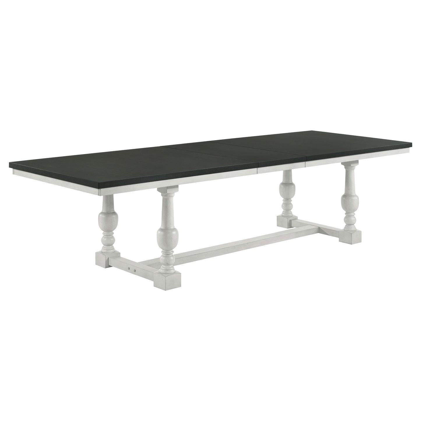 chalet 112-inch extension dining table vintage charcoal