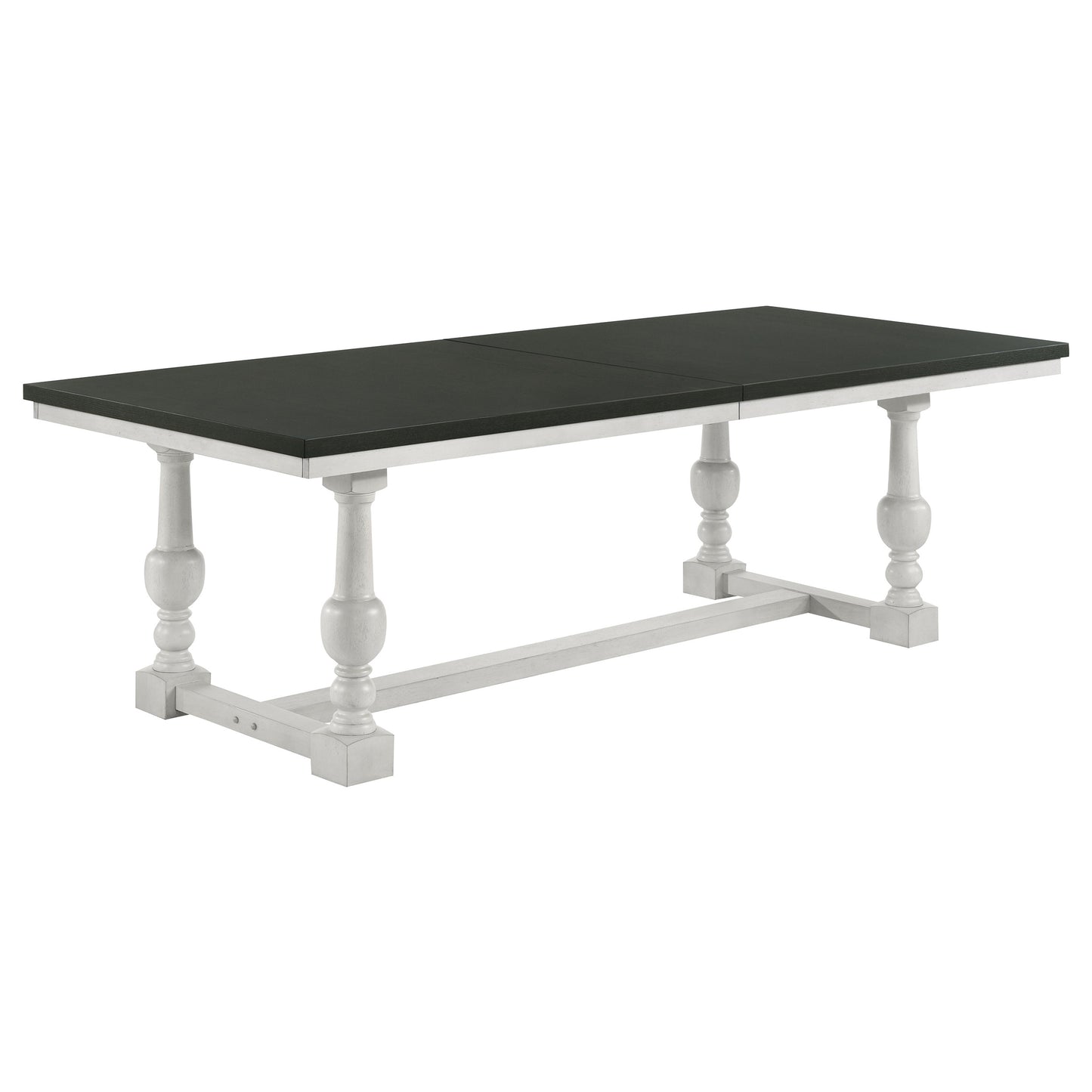 chalet 112-inch extension dining table vintage charcoal