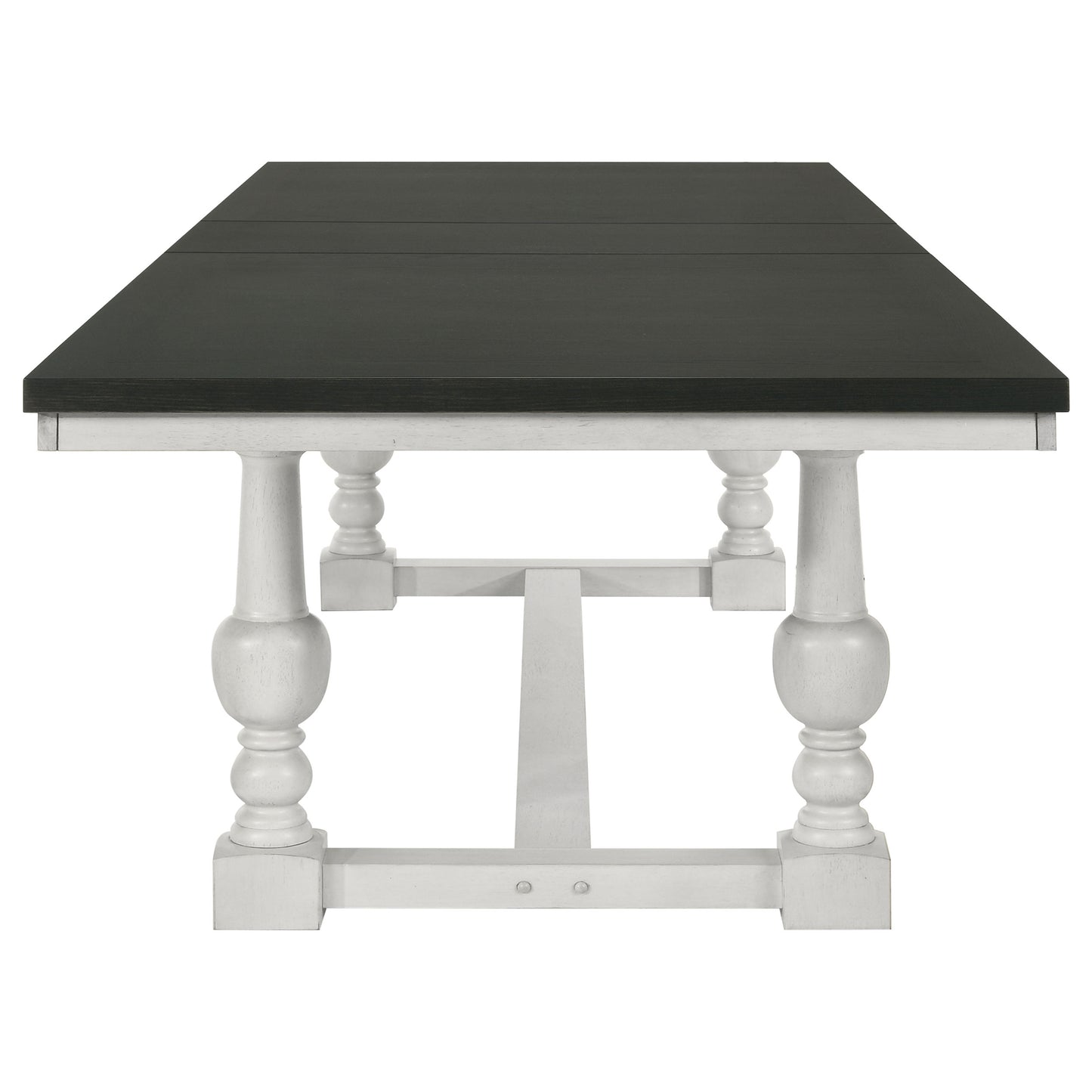 chalet 112-inch extension dining table vintage charcoal