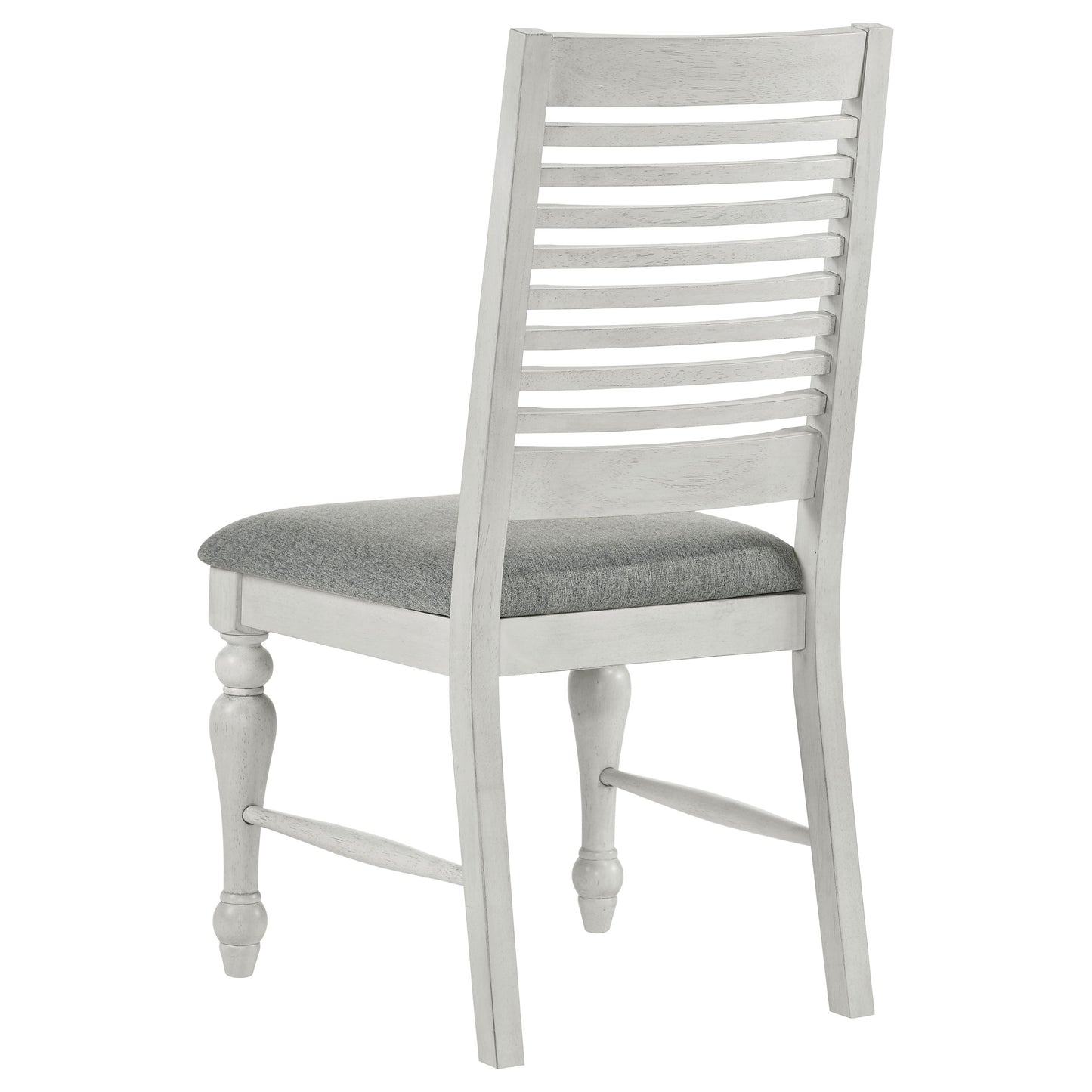 chalet wood dining side chair vintage white (set of 2)