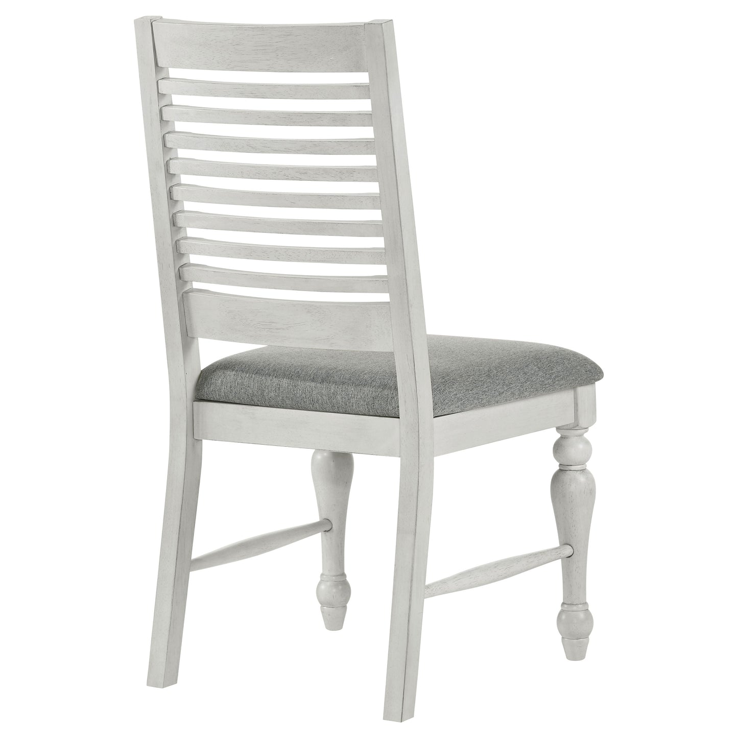 chalet wood dining side chair vintage white (set of 2)