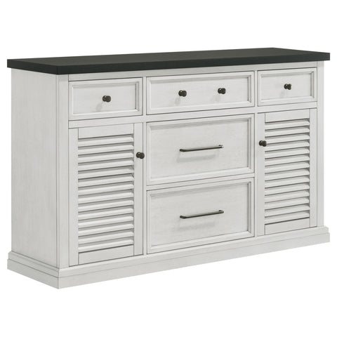 Sommer 5-drawer Sideboard Buffet Cabinet Vintage WhiteVintage White