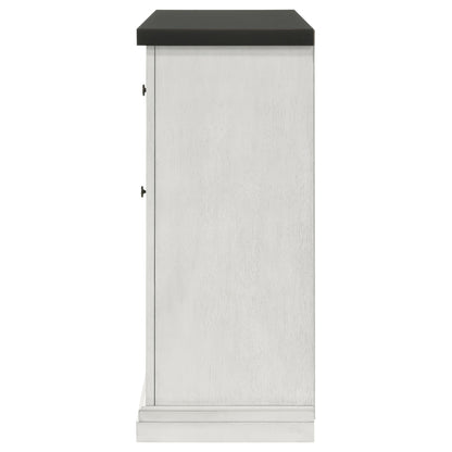 Chalet 5-drawer Sideboard Buffet Cabinet Vintage White