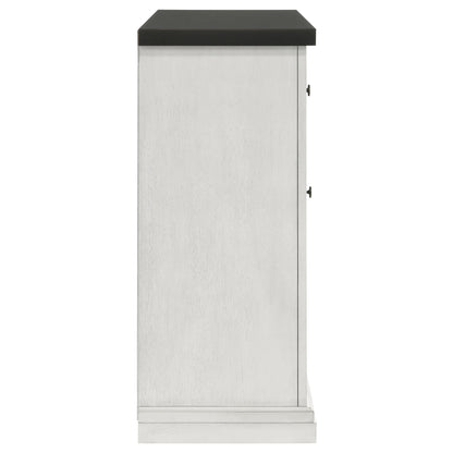 Chalet 5-drawer Sideboard Buffet Cabinet Vintage White