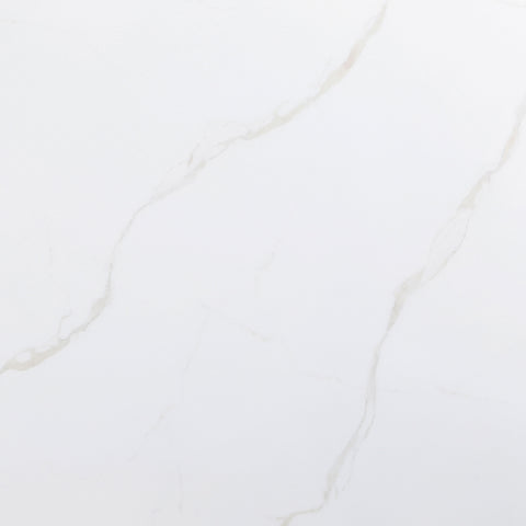 Bella Rectangular 79-inch Marble Top Dining Table WhiteWhite Marble