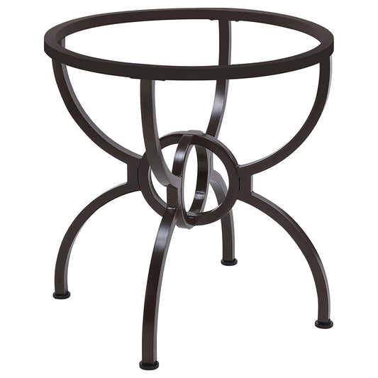 Bridle Round Metal Dining Table Base GunmetalGunmetal