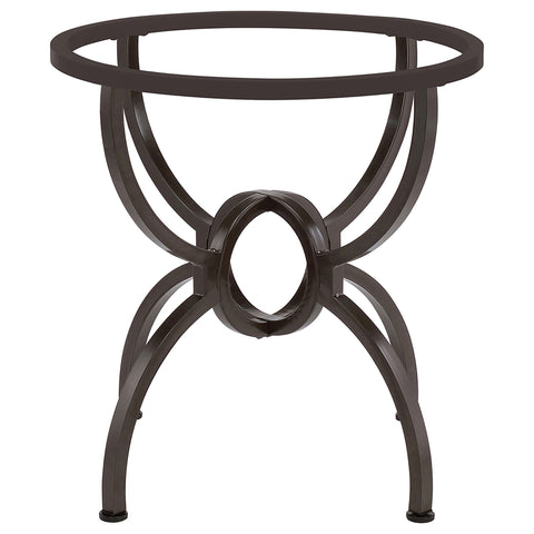 Bridle Round Metal Dining Table Base GunmetalGunmetal