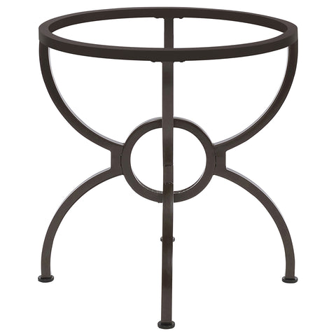 Bridle Round Metal Dining Table Base GunmetalGunmetal