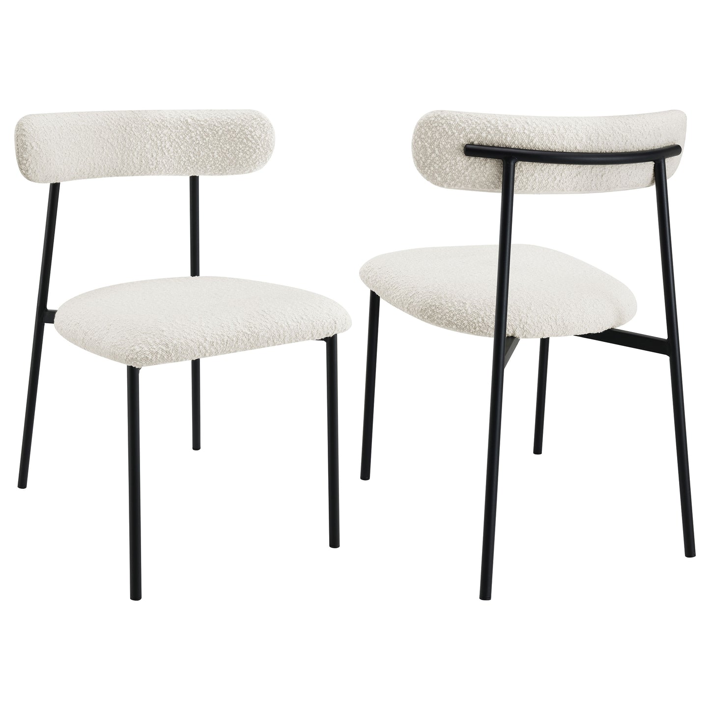 eastbrook boucle upholstered dining side chair white (set of 2)