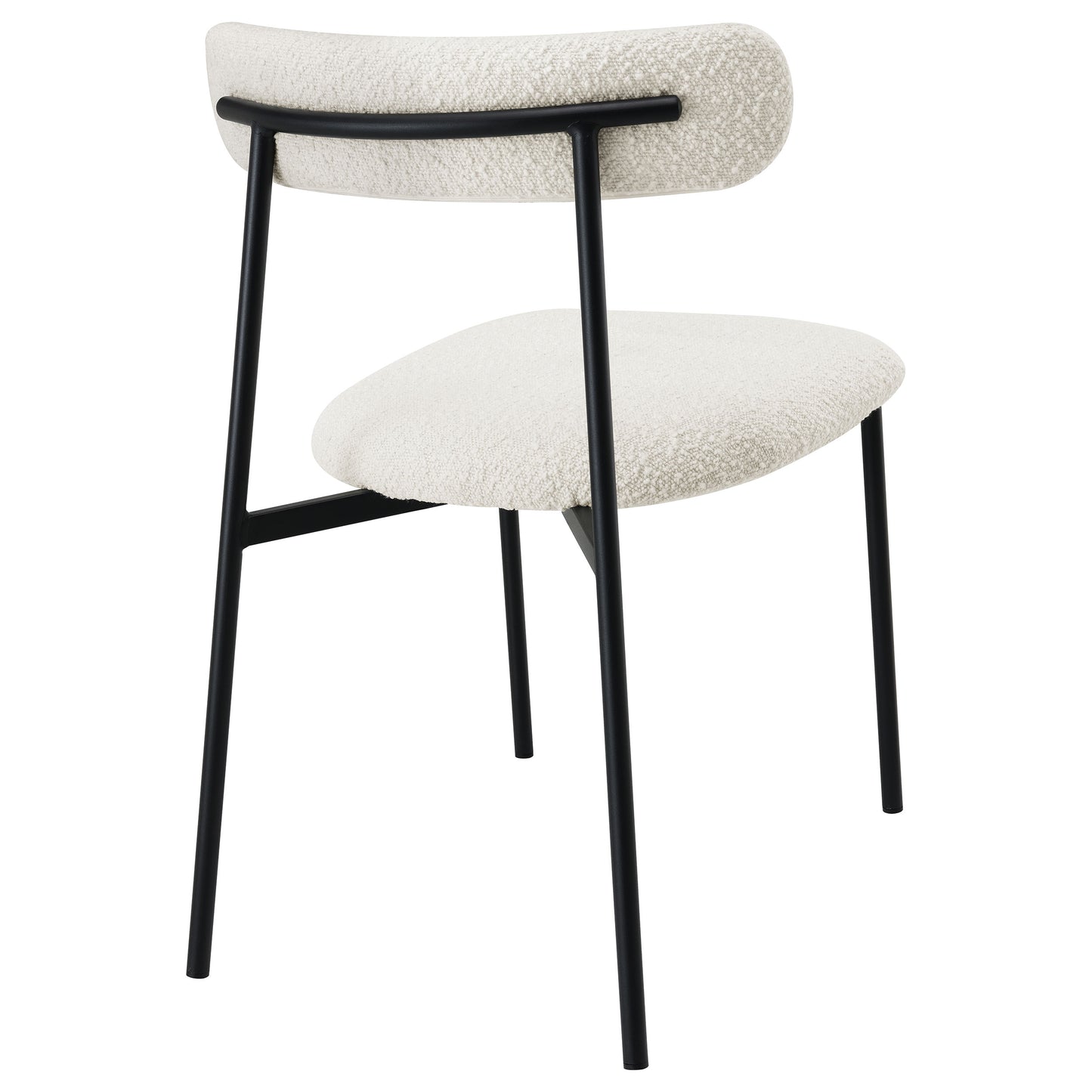 eastbrook boucle upholstered dining side chair white (set of 2)