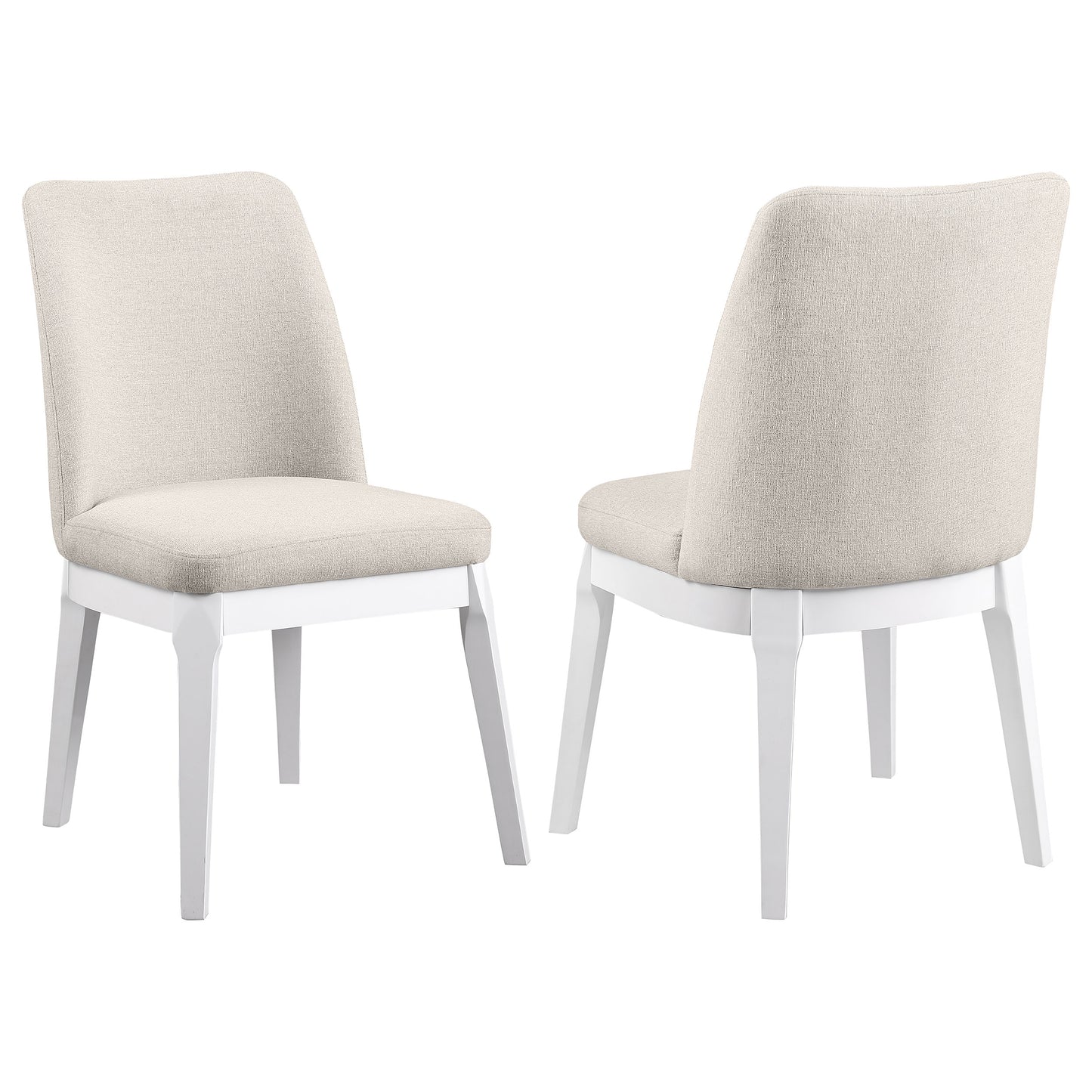 corliss upholstered dining side chair beige (set of 2)