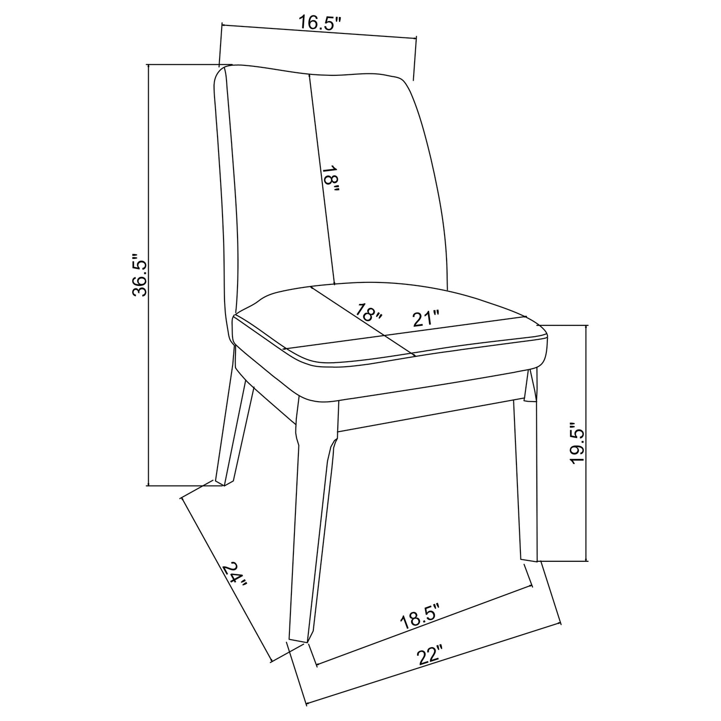 corliss upholstered dining side chair beige (set of 2)