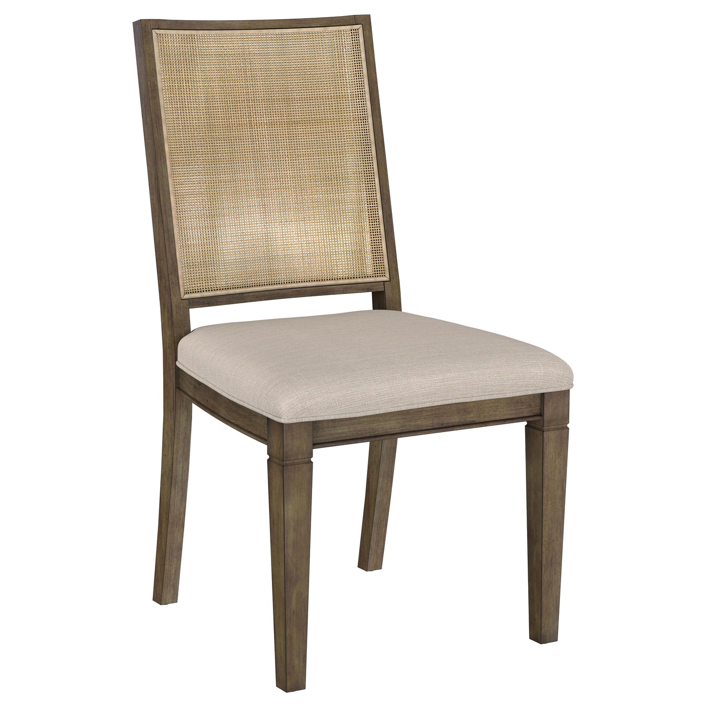 kourtney woven rattan back dining side chair brown (set of 2)light brown