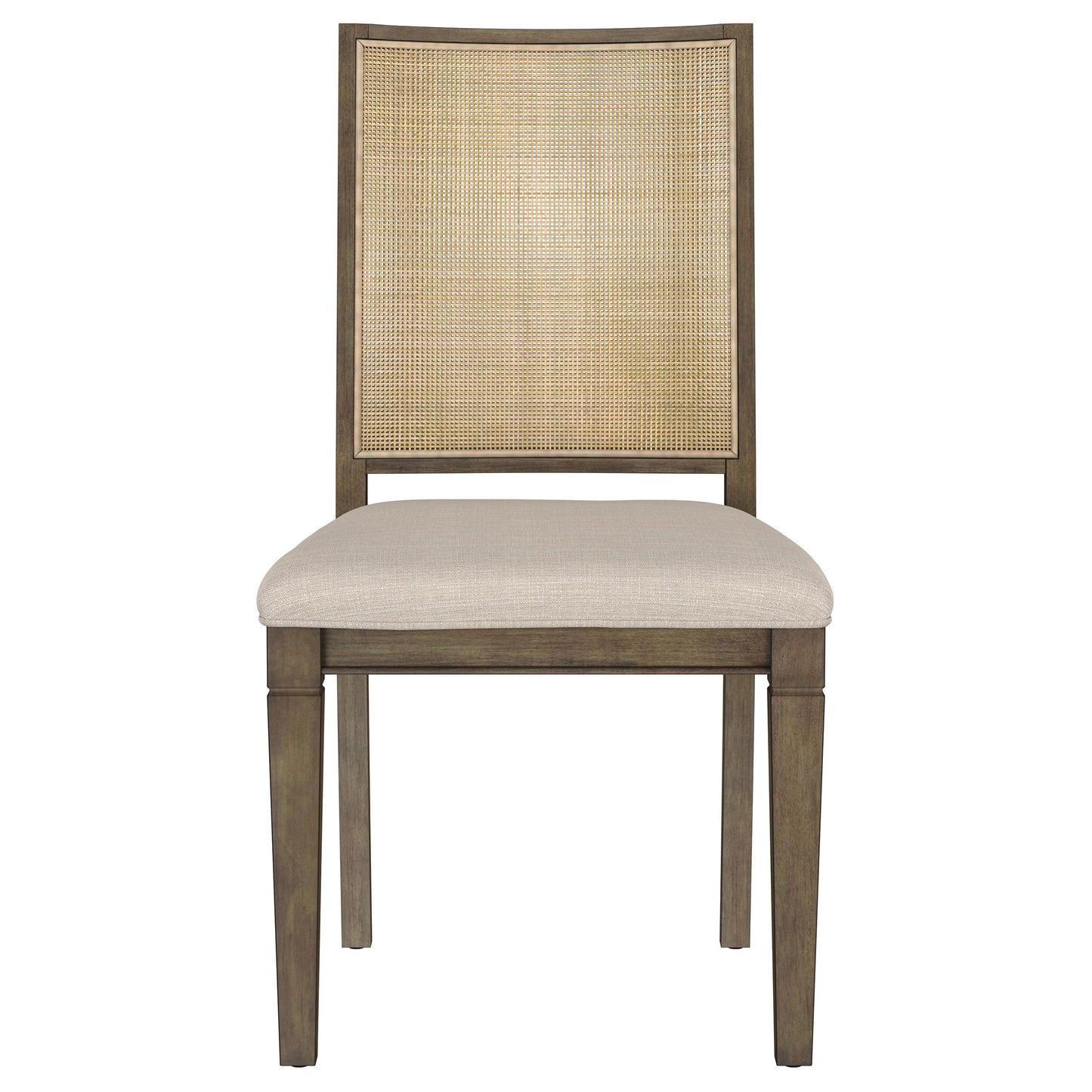 kourtney woven rattan back dining side chair brown (set of 2)light brown