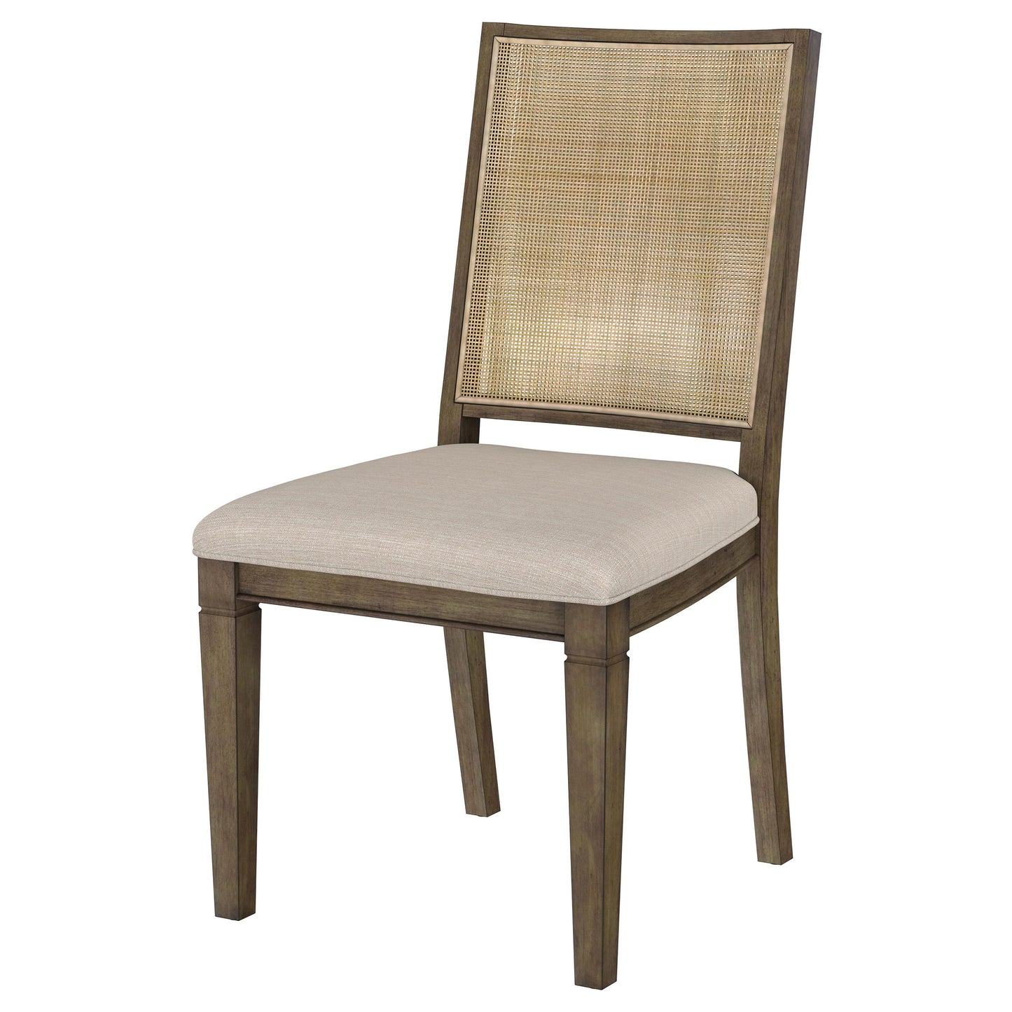 apperson woven rattan back dining side chair brown (set of 2)