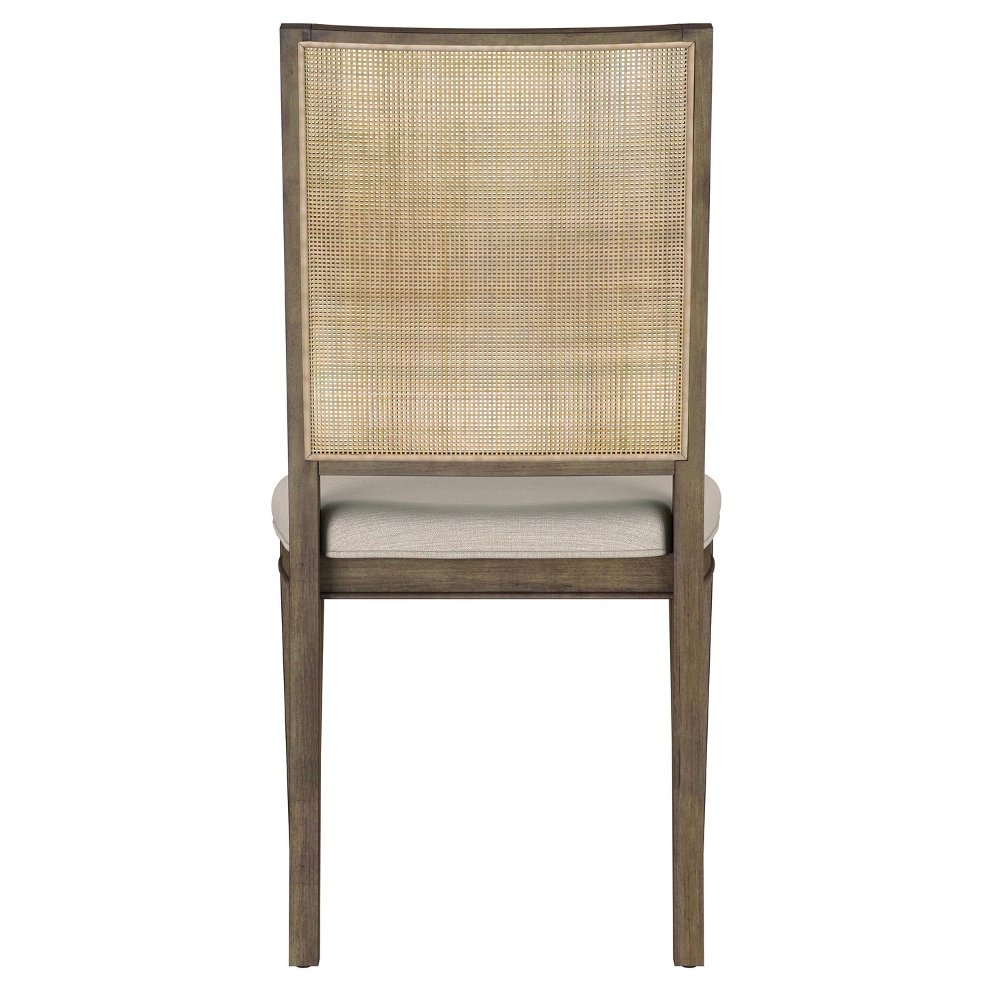 apperson woven rattan back dining side chair brown (set of 2)