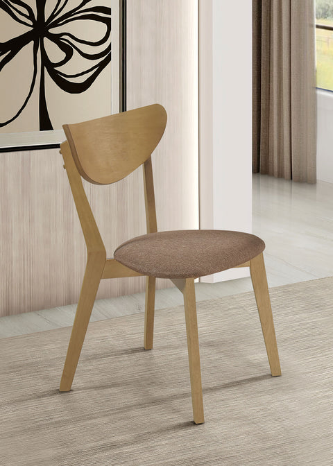Katrina Wood Dining Side Chair Light Walnut (Set of 2)Light Walnut