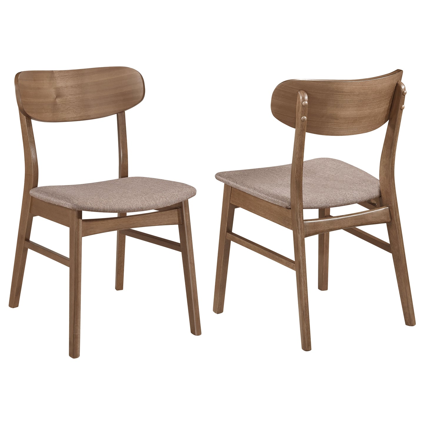 caufield dining side chair walnut and brown (set of 2)walnut